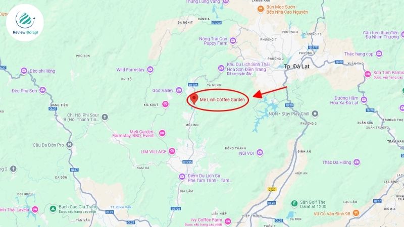 Các tuyến đường xung quanh tiệm cafe Mê Linh