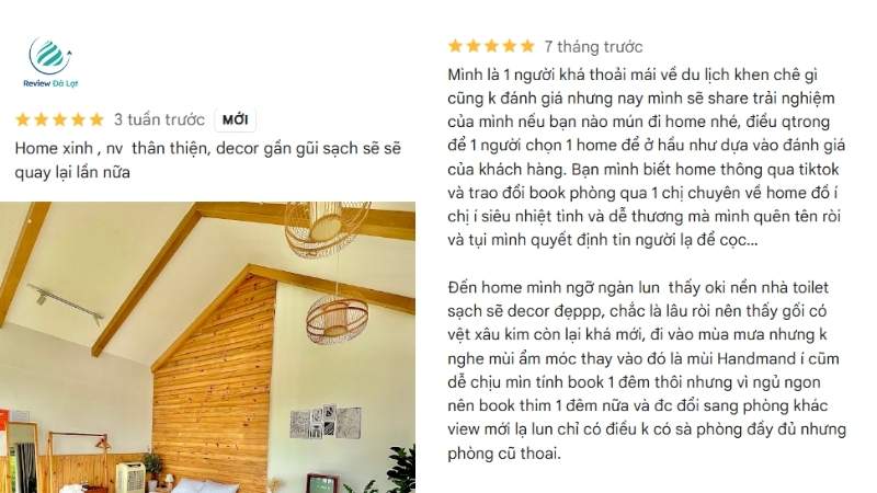 Một số đánh giá chất lượng của homestay Nhà Bên Dốc