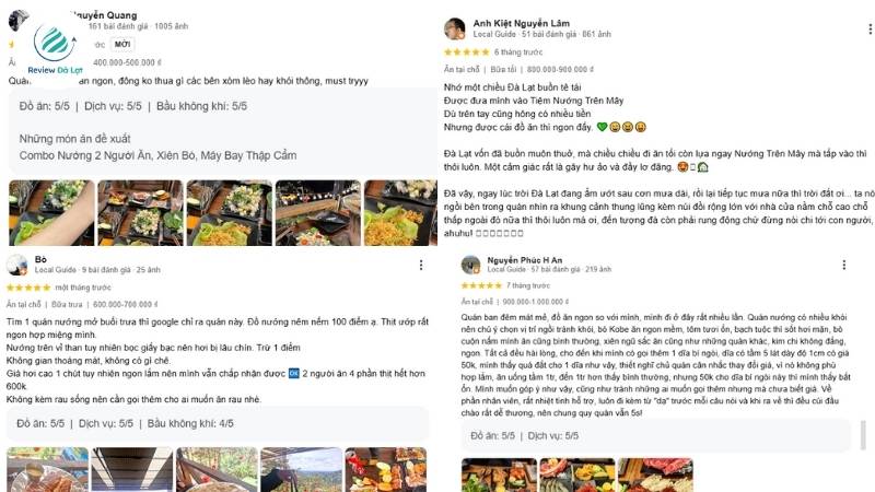 Tiệm Nướng Trên Mây nhận được rất nhiều lời khen từ thực khách!