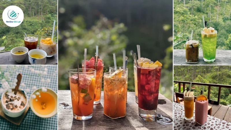 Menu nước tại Lưng Chừng Cafe đa dạng, hương vị ngon tuyệt